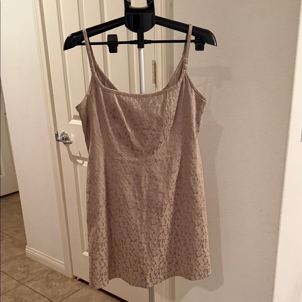 Express Beige Lace Mini Dress